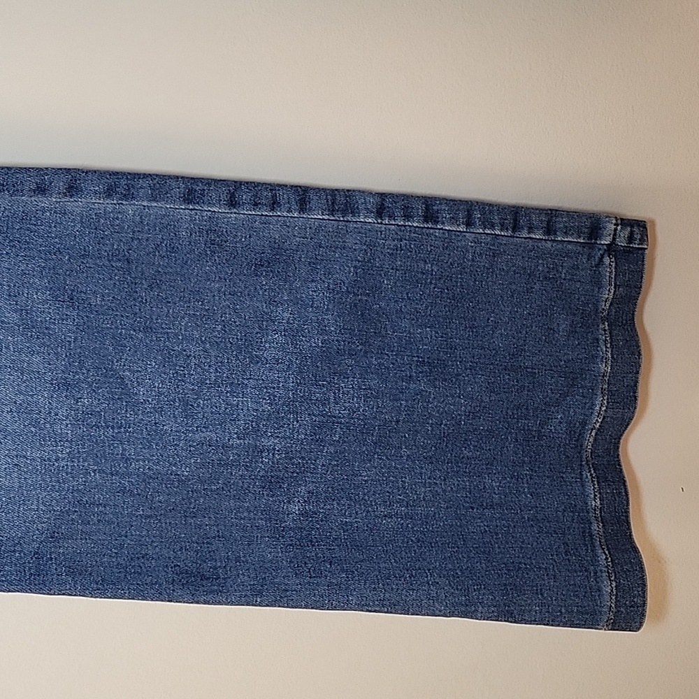 SPANX JEANS High-Rise Flare Authentic Blue Meduim Blue Strechable Pants Size XL - Picture 8 of 16